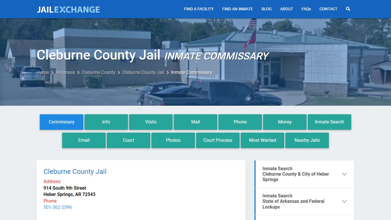 Inmate Commissary, Care Packs - Cleburne County Jail, AR