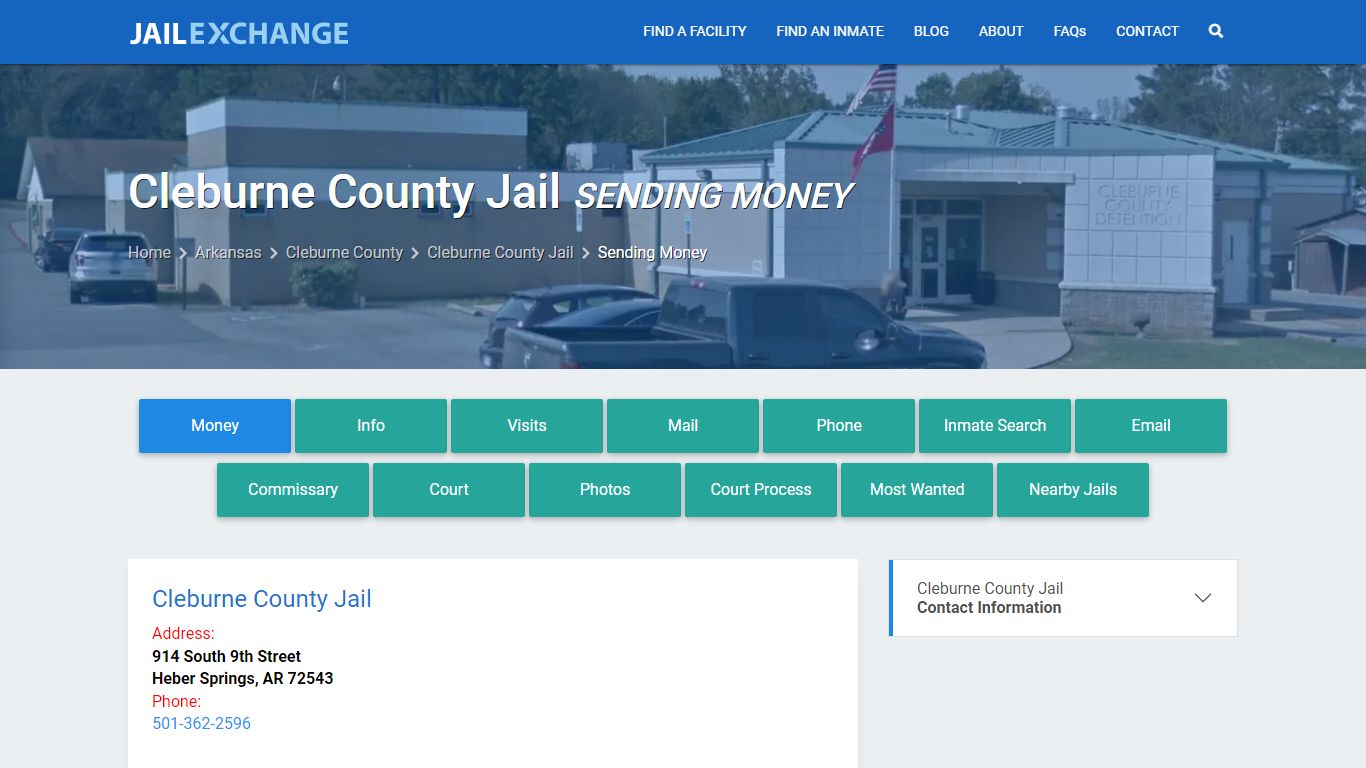 Send Money to Inmate - Cleburne County Jail, AR - Jail Exchange